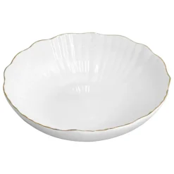 Pasta bol blanche embossee