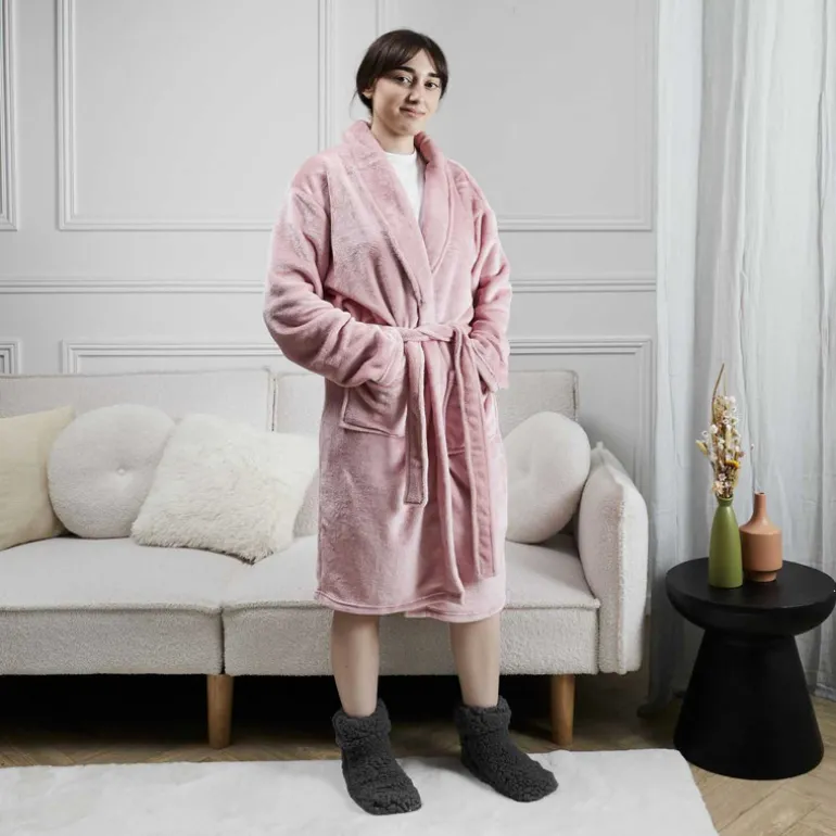 Peignoir fleece femme