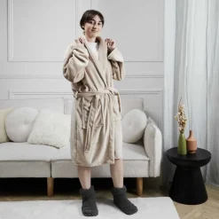 Peignoir fleece femme
