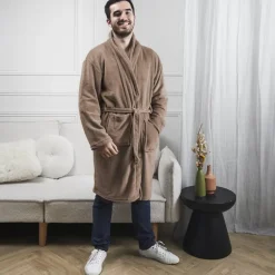 Peignoir fleece homme