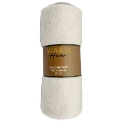 Plaid brosse 130x160cm beige