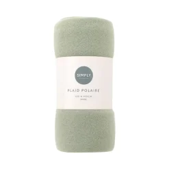 Plaid polaire 125x150 vert sauge