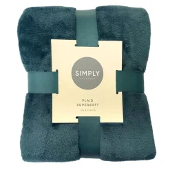 Plaid 125x150 cm bleu canard