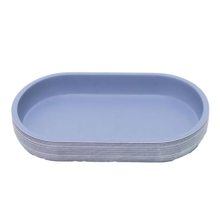 Plateau salle de bain bleu marin