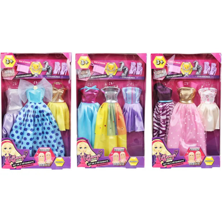 Poupee mannequin 3 tenues