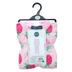 Pyjama fille polaire fraise