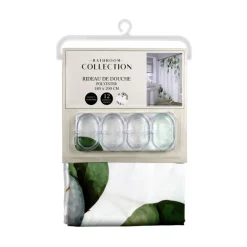 Rideau de douche feuillage