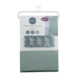 Rideau de douche vert