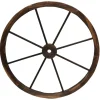 Roue de charrette en bois brule