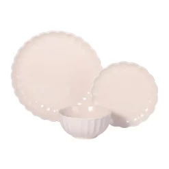 Service 12 pcs forme fleurs rose