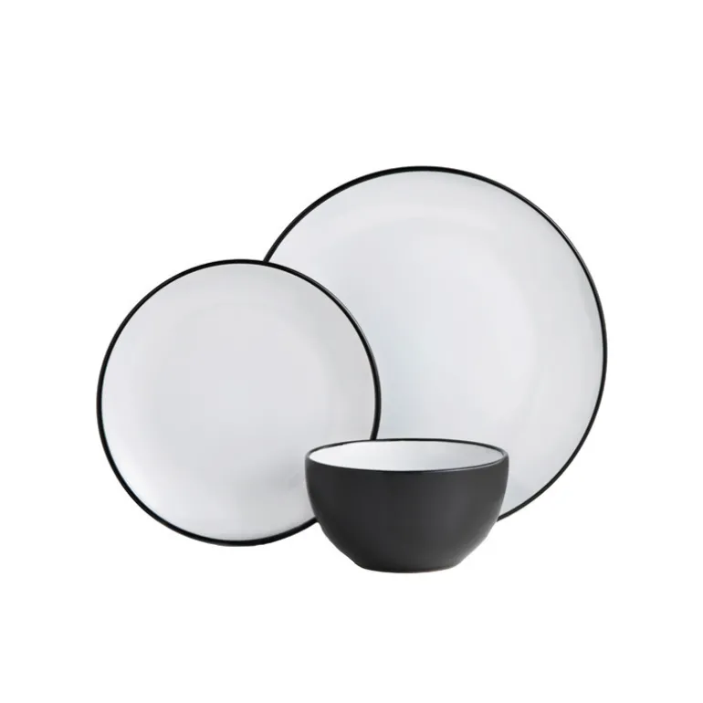 Service vaisselle noir 12pcs
