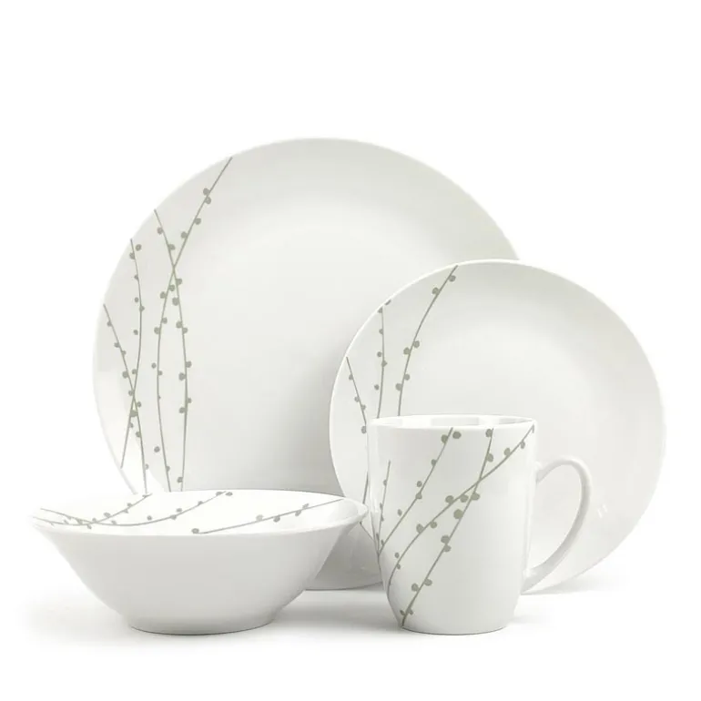 Service vaisselle vert 16pcs