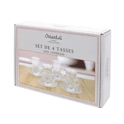 Set 4 tasses a the avec coupelle