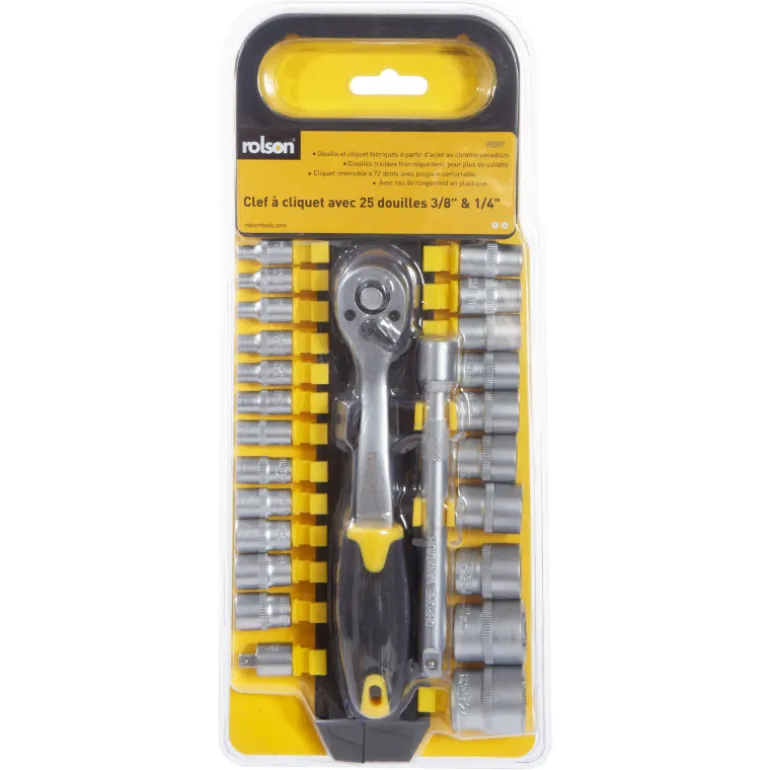 Set cles a cliquet + 23 douilles