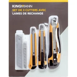 Set de 3 cutters + 20 lames