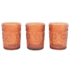 Set de 3 verre a the orange fum