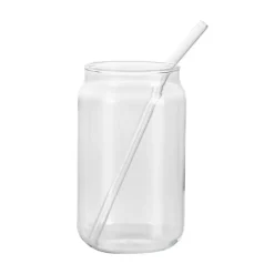 Set de 2 verres 540ml + paille