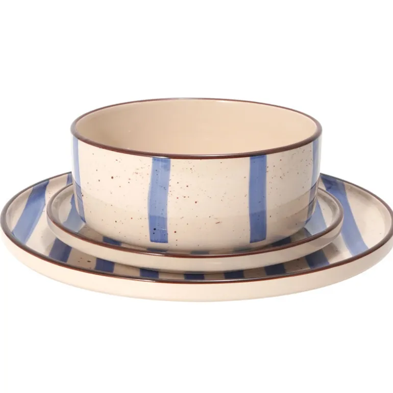 Set vaisselle 12 pieces rayures