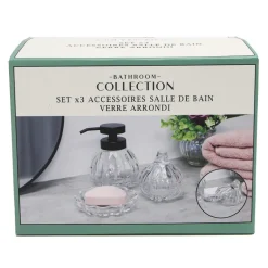Set x3 accessoires salle de bain