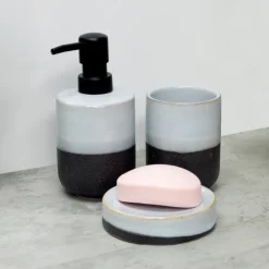 Set x3 accessoires sdb noir