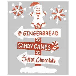 Sticker floque canne 28x34