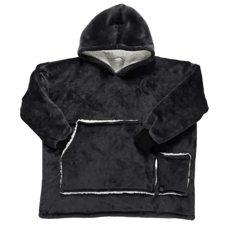 Sweat plaid chauffant gris