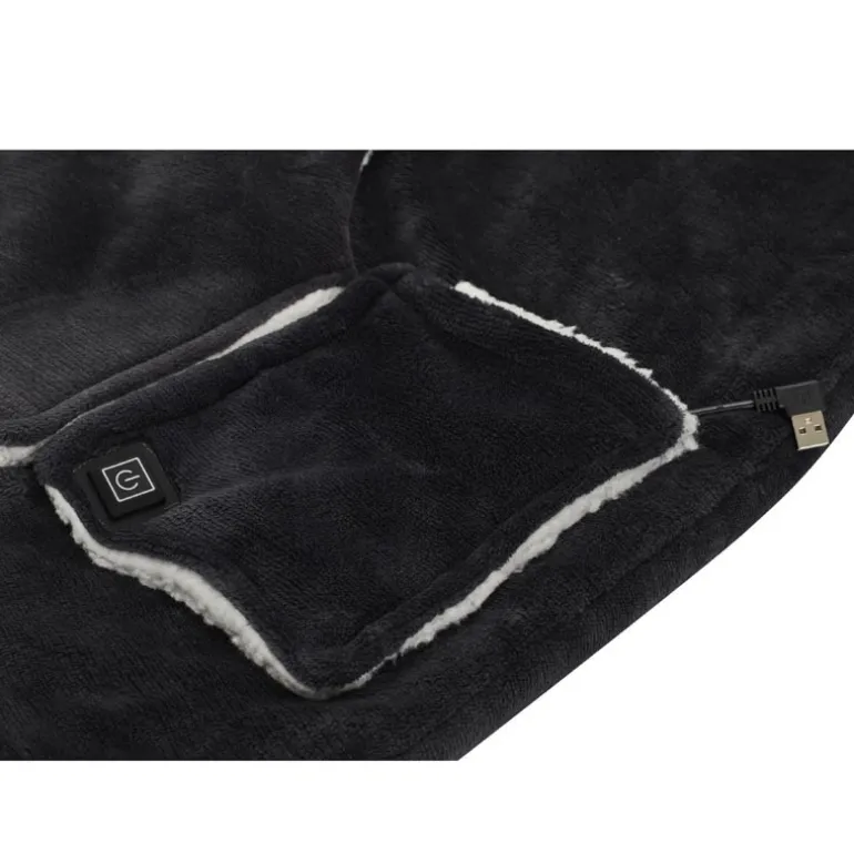 Sweat plaid chauffant gris