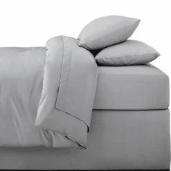 Taie d'oreiller x2 63x63cm gris