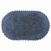 Tapis bain crochet gris