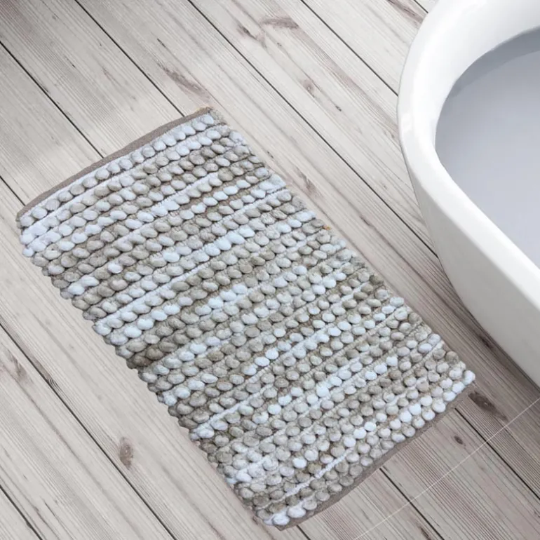 Tapis de bain natte beige