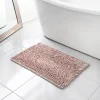 Tapis de bain paillette rose