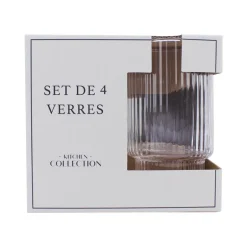 Verre strie 46cl x4