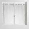 Vitrage poupette 2x60x160 blanc
