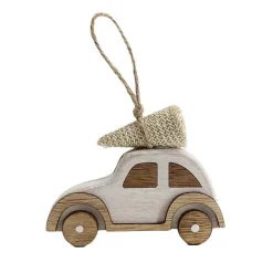 Voiture en bois a suspendre